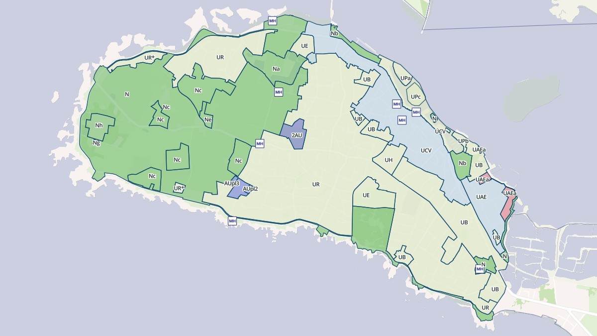 Aperçu cartographique de Le Croisic, centré sur la commune