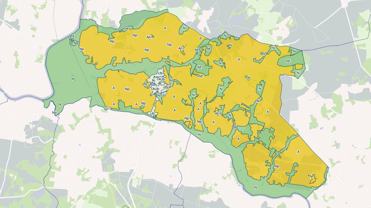 Aperçu cartographique de Fégréac, centré sur la commune
