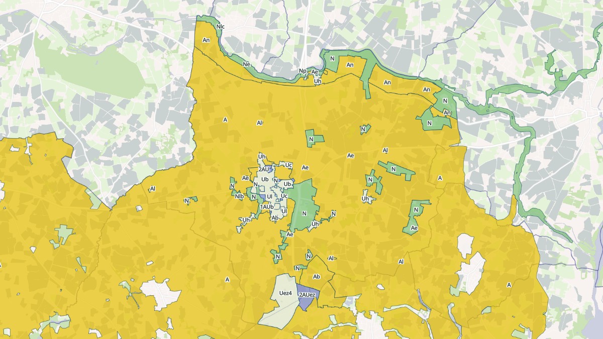 Aperçu cartographique de Héric, centré sur la commune
