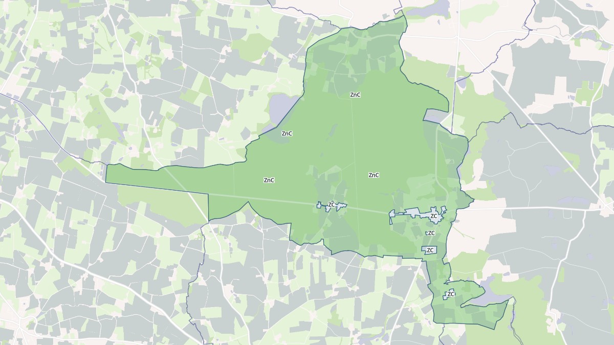 Aperçu cartographique de Juigné-des-Moutiers, centré sur la commune