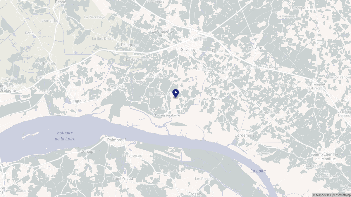Aperçu cartographique de Lavau-sur-Loire, centré sur la commune