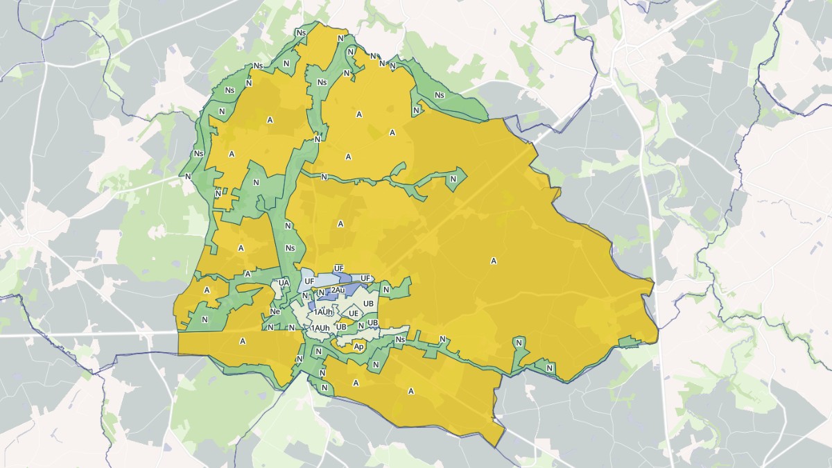 Aperçu cartographique de Legé, centré sur la commune