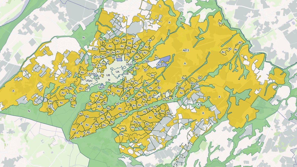 Aperçu cartographique de Le Loroux-Bottereau, centré sur la commune