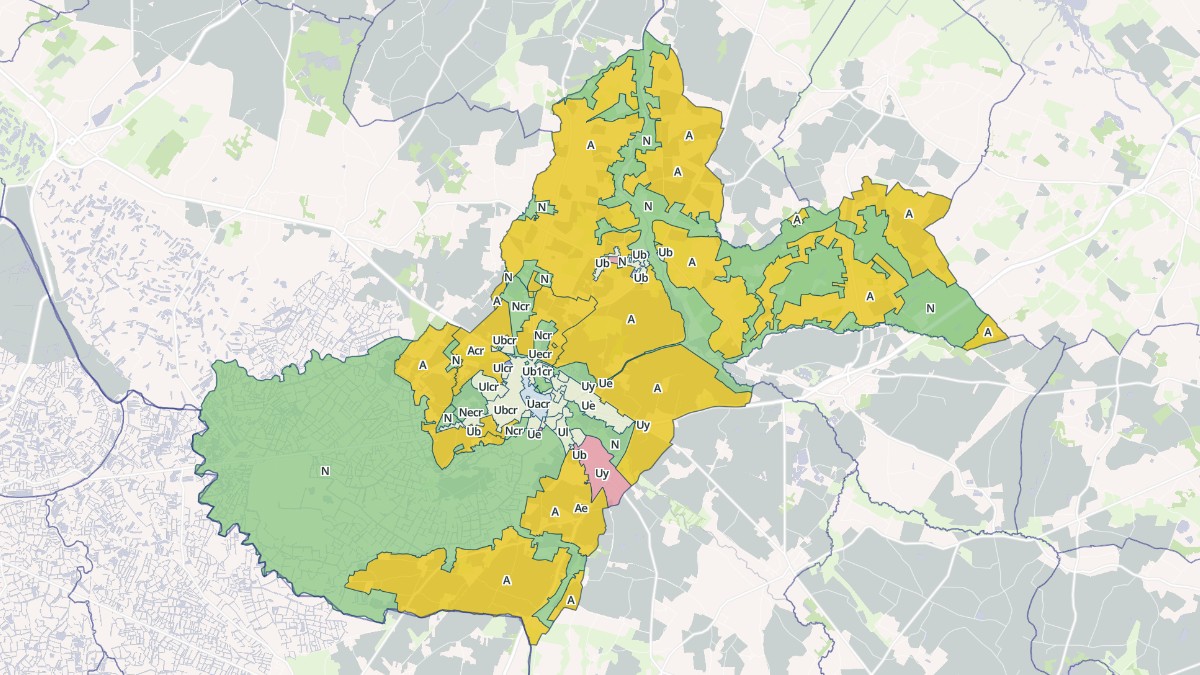 Aperçu cartographique de Machecoul-Saint-Même, centré sur la commune