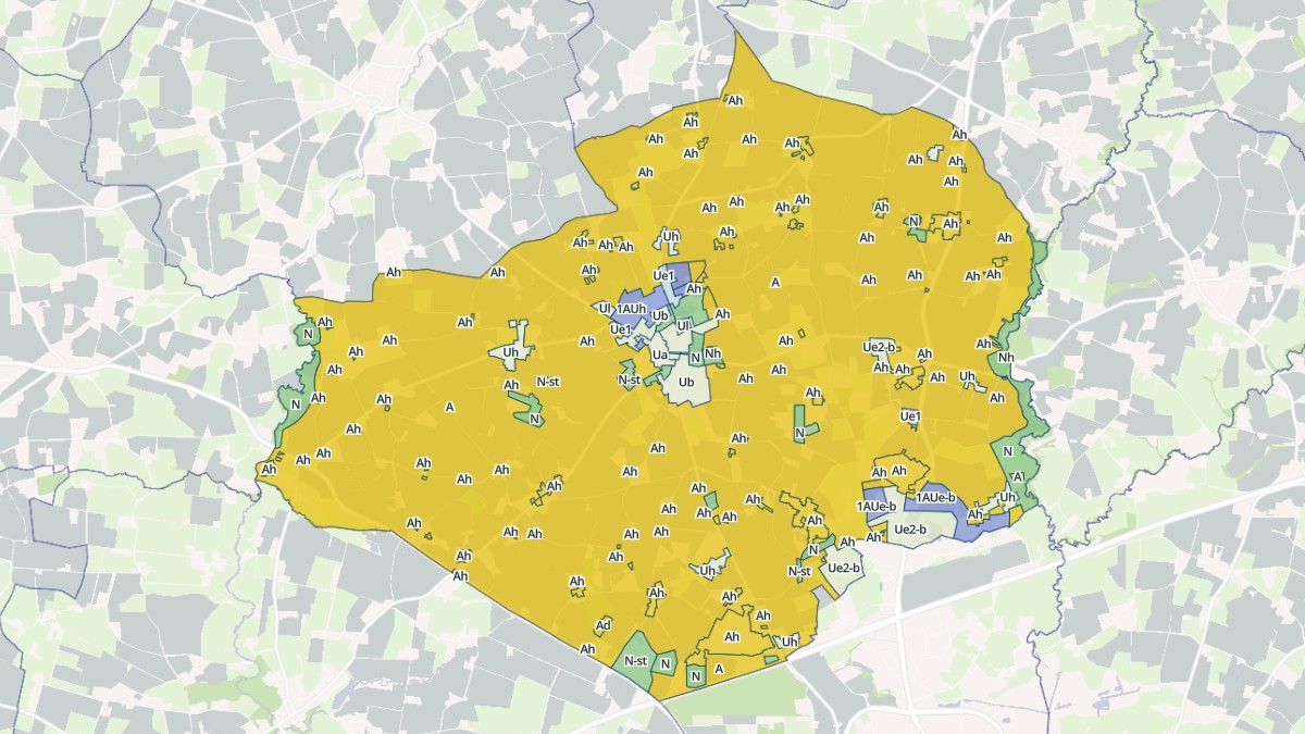 Aperçu cartographique de Mésanger, centré sur la commune