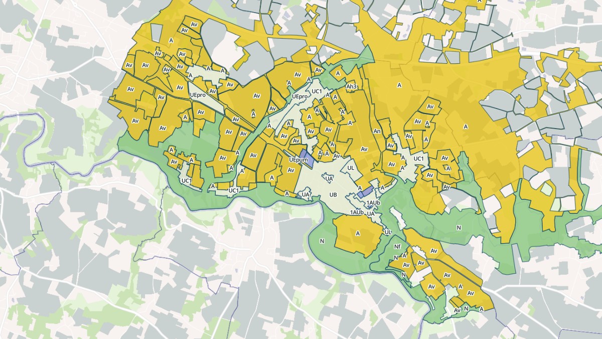 Aperçu cartographique de Le Pallet, centré sur la commune