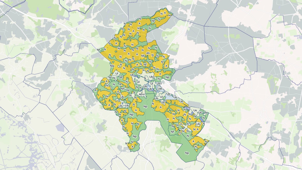 Aperçu cartographique de Pontchâteau, centré sur la commune