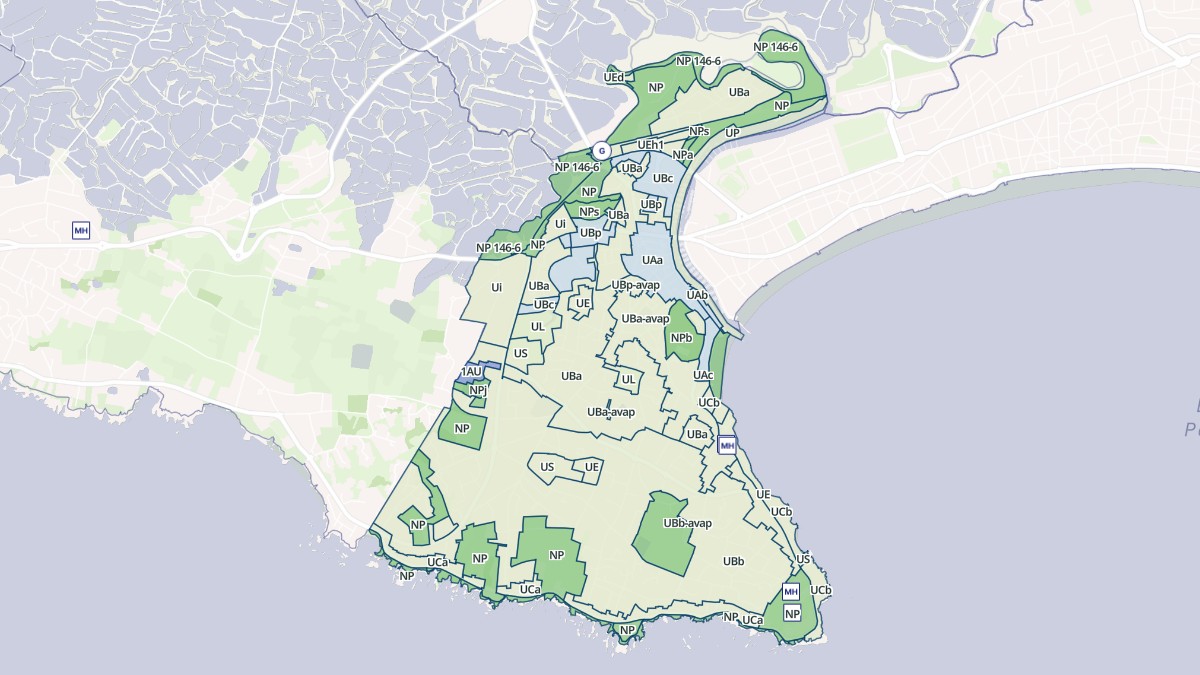 Aperçu cartographique de Le Pouliguen, centré sur la commune
