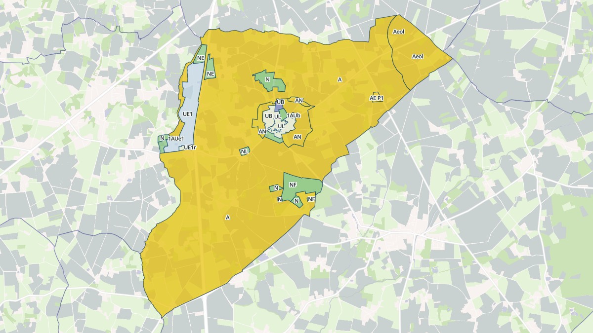 Aperçu cartographique de Puceul, centré sur la commune