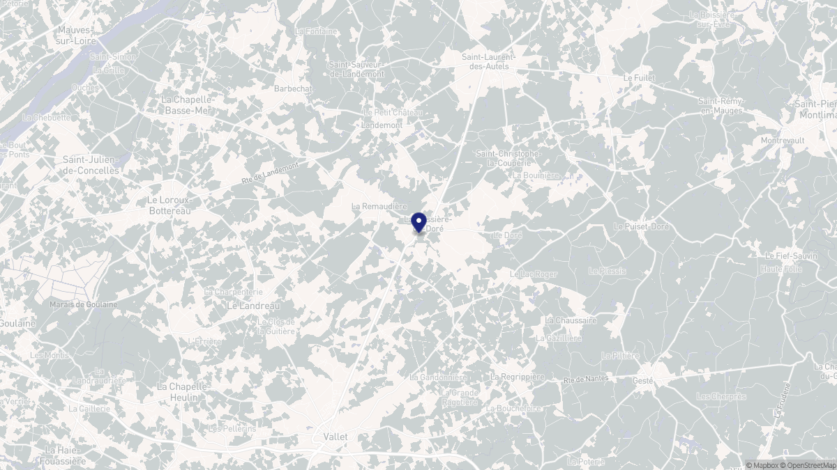 Aperçu cartographique de La Remaudière, centré sur la commune