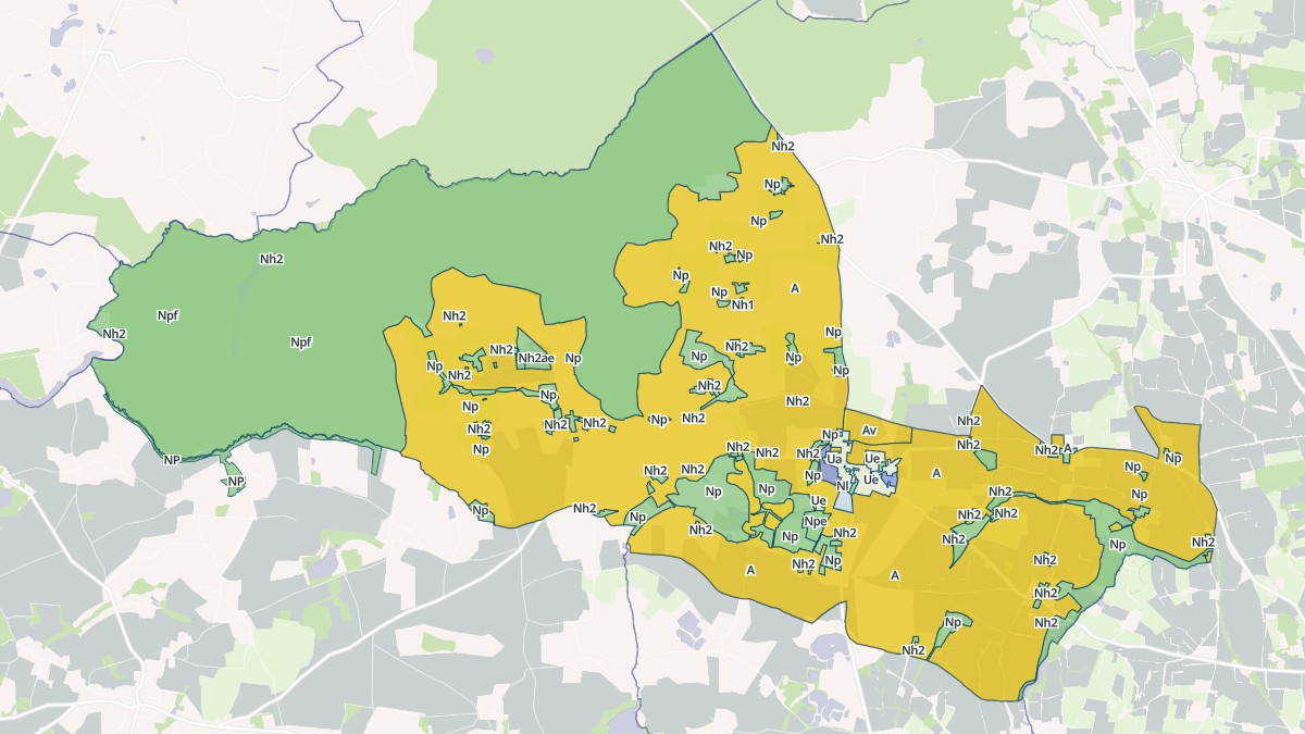 Aperçu cartographique de Ruffigné, centré sur la commune