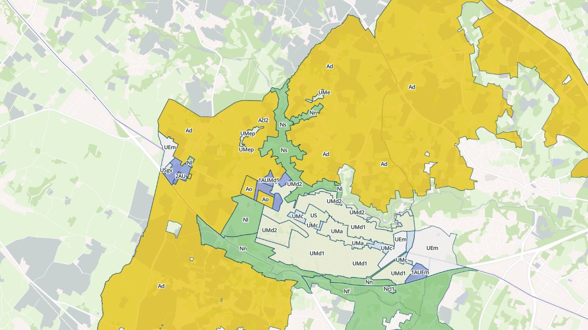 Aperçu cartographique de Sautron, centré sur la commune