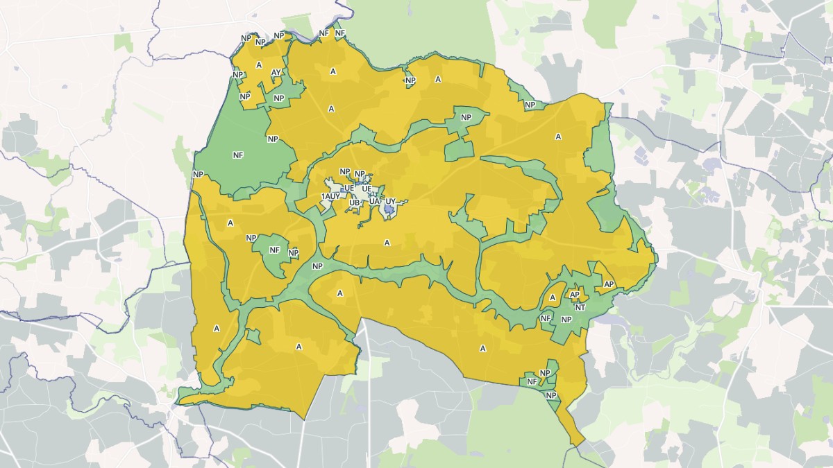 Aperçu cartographique de Sion-les-Mines, centré sur la commune