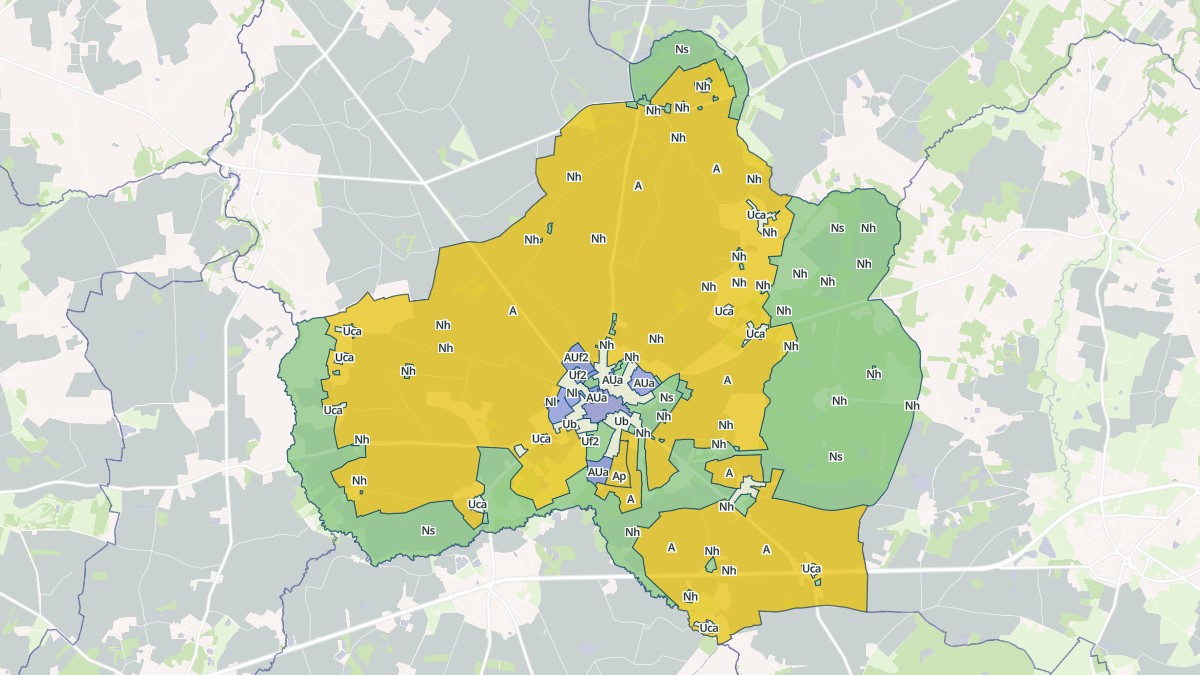 Aperçu cartographique de Touvois, centré sur la commune