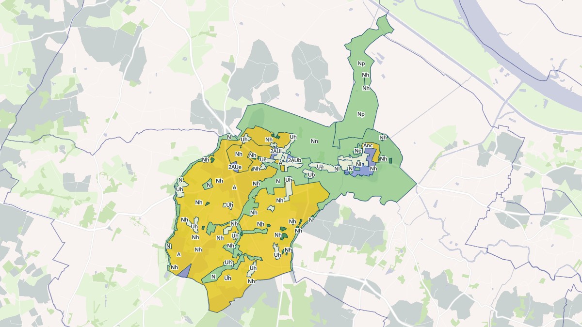 Aperçu cartographique de Vue, centré sur la commune