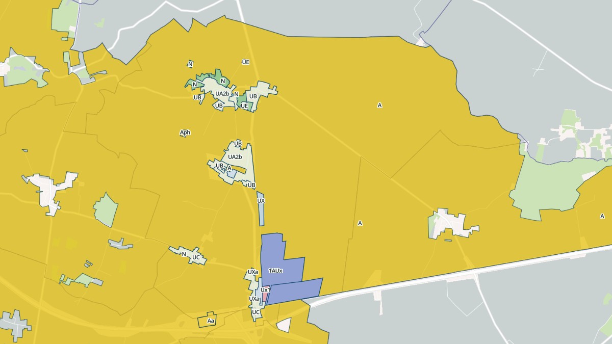 Aperçu cartographique de Auxy, centré sur la commune