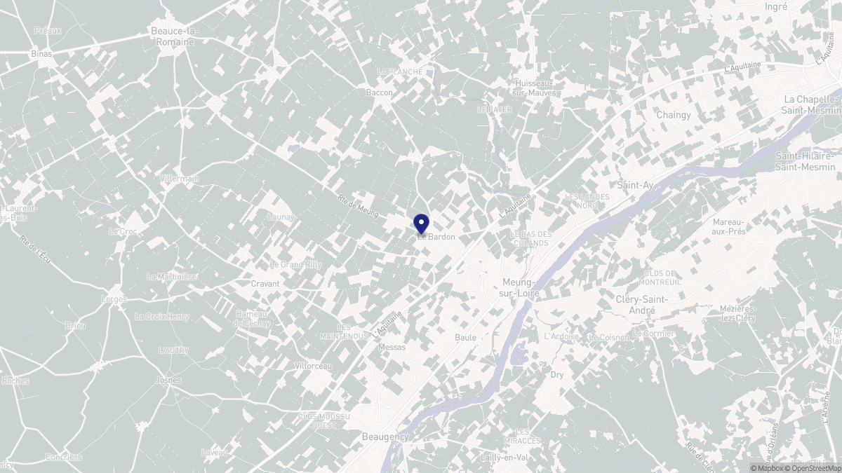 Aperçu cartographique de Le Bardon, centré sur la commune