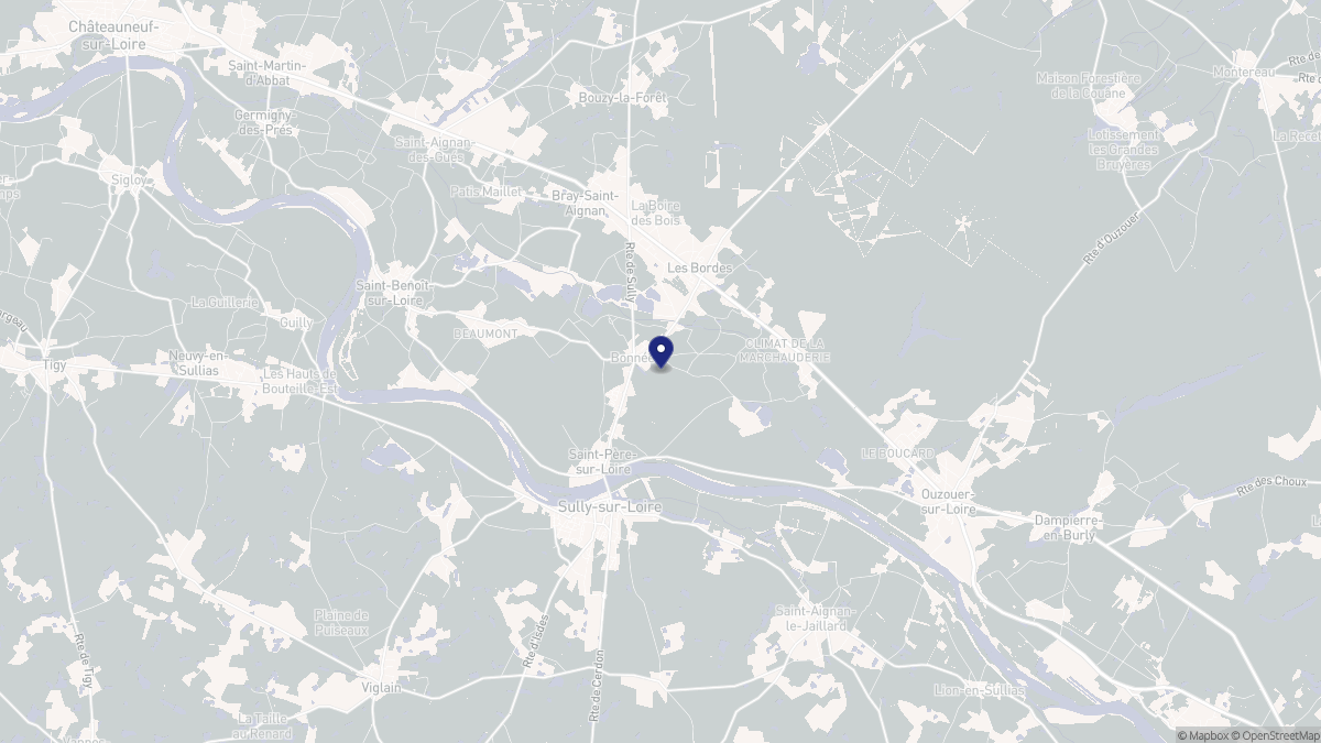 Aperçu cartographique de Bonnée, centré sur la commune