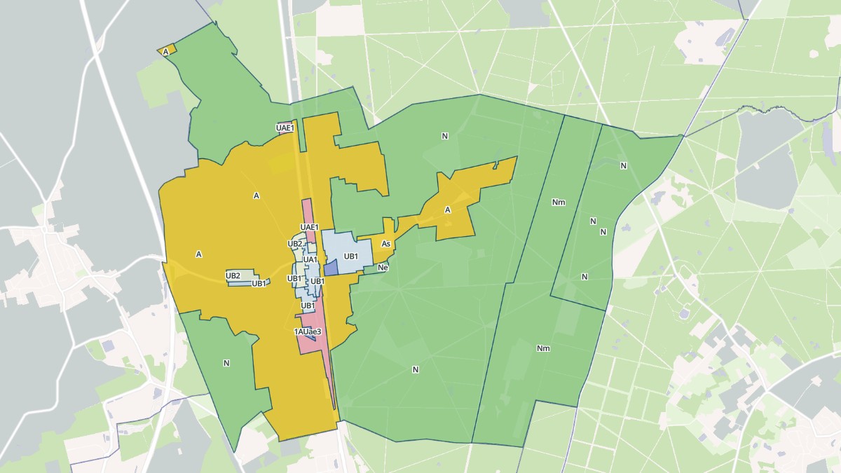 Aperçu cartographique de Cercottes, centré sur la commune