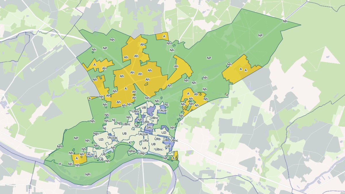 Aperçu cartographique de Châteauneuf-sur-Loire, centré sur la commune