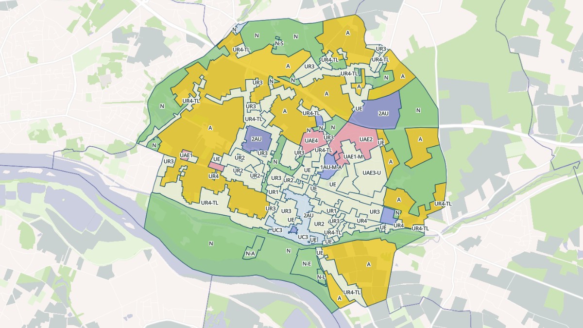 Aperçu cartographique de Chécy, centré sur la commune