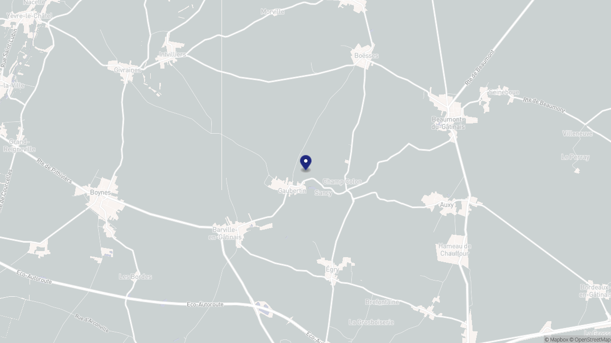 Aperçu cartographique de Gaubertin, centré sur la commune