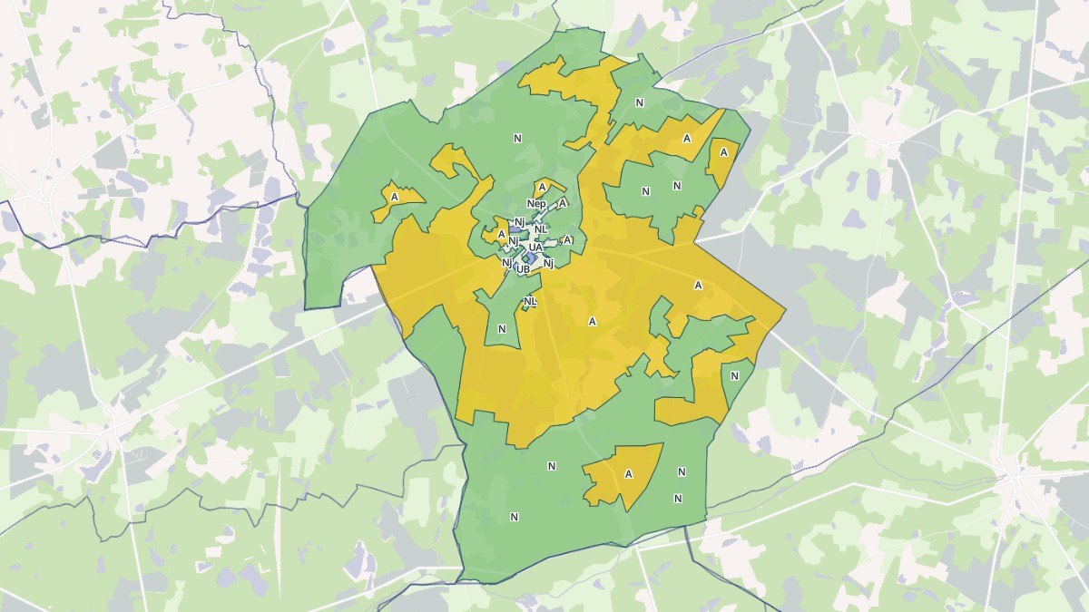 Aperçu cartographique de Isdes, centré sur la commune