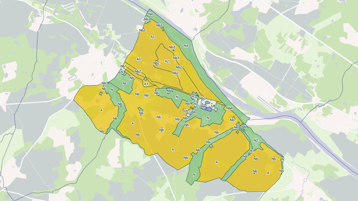 Aperçu cartographique de Lion-en-Sullias, centré sur la commune
