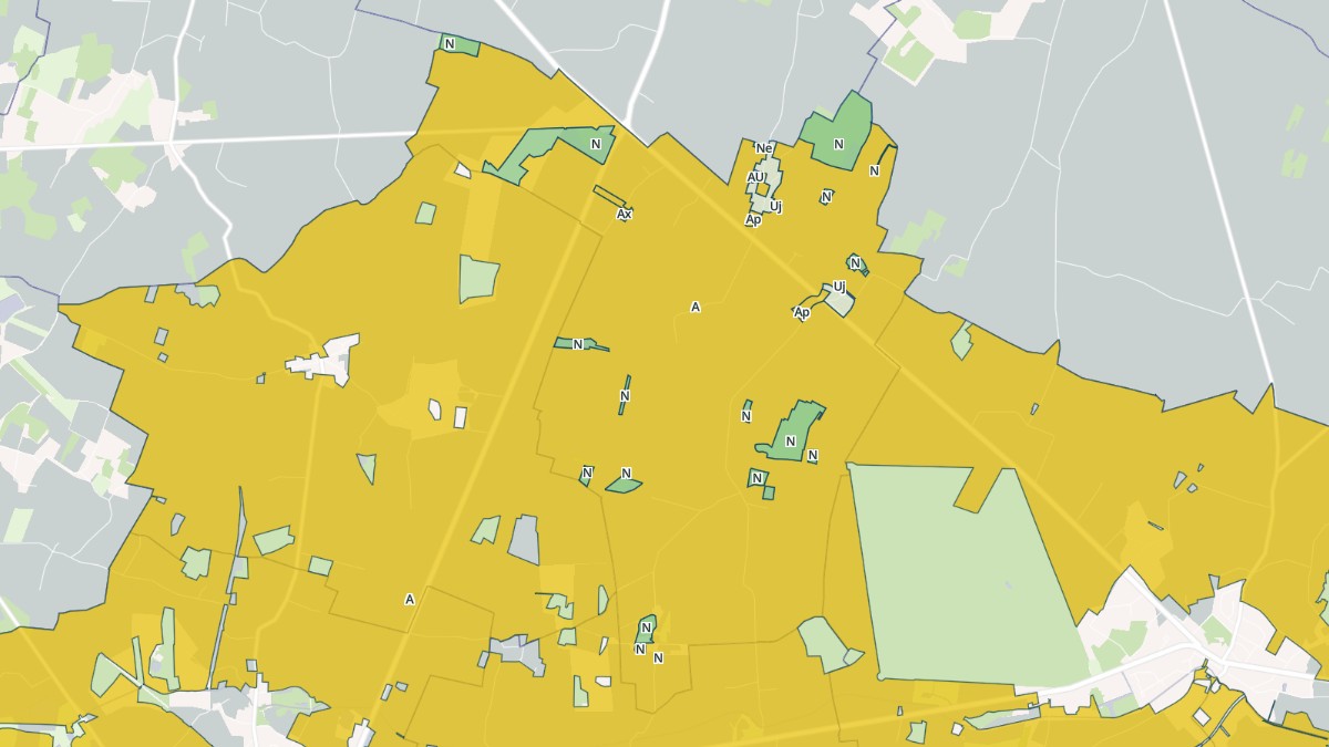 Aperçu cartographique de Mézières-en-Gâtinais, centré sur la commune