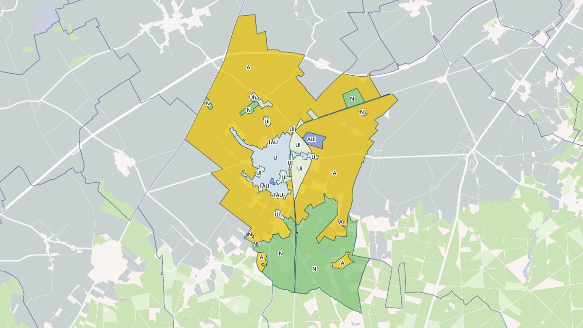 Aperçu cartographique de Neuville-aux-Bois, centré sur la commune