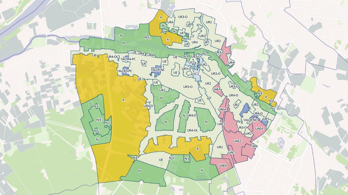 Aperçu cartographique de Olivet, centré sur la commune