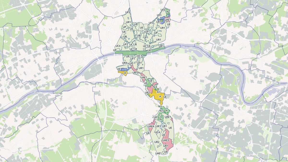 Aperçu cartographique de Orléans, centré sur la commune