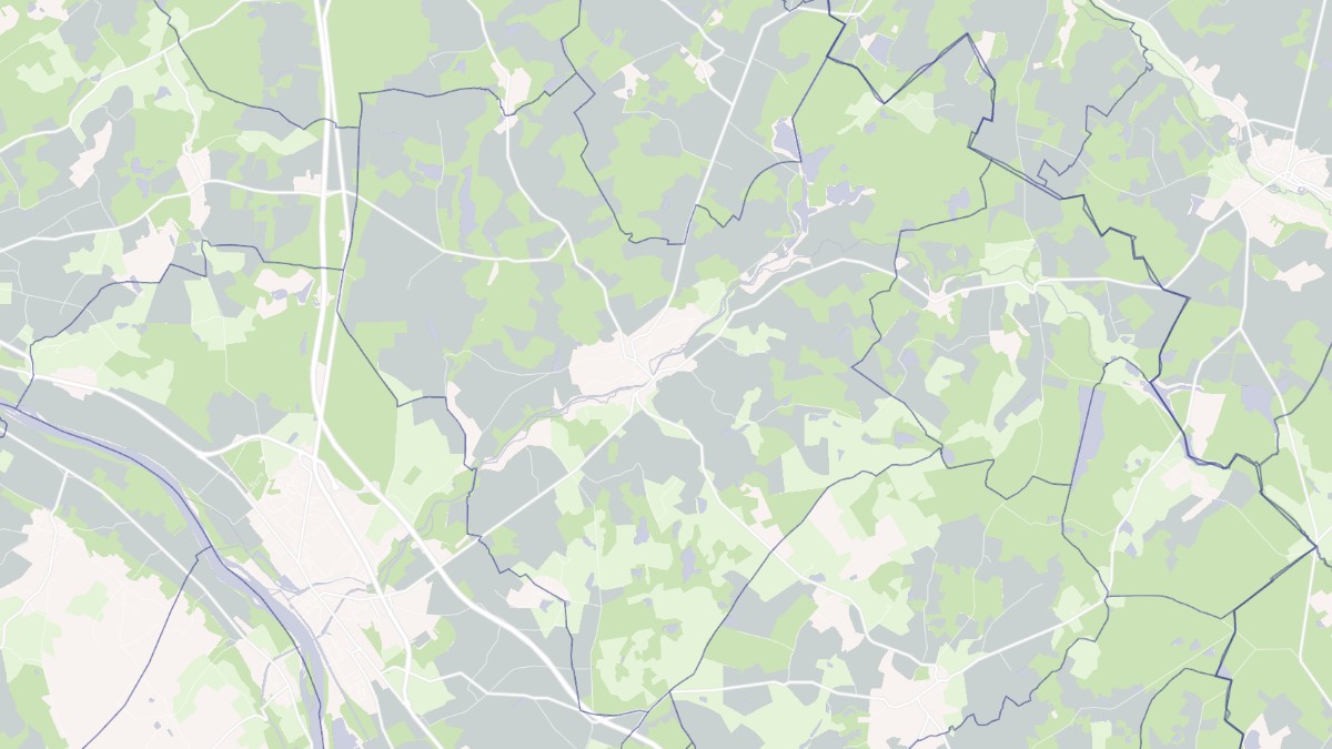 Aperçu cartographique de Ouzouer-sur-Trézée, centré sur la commune