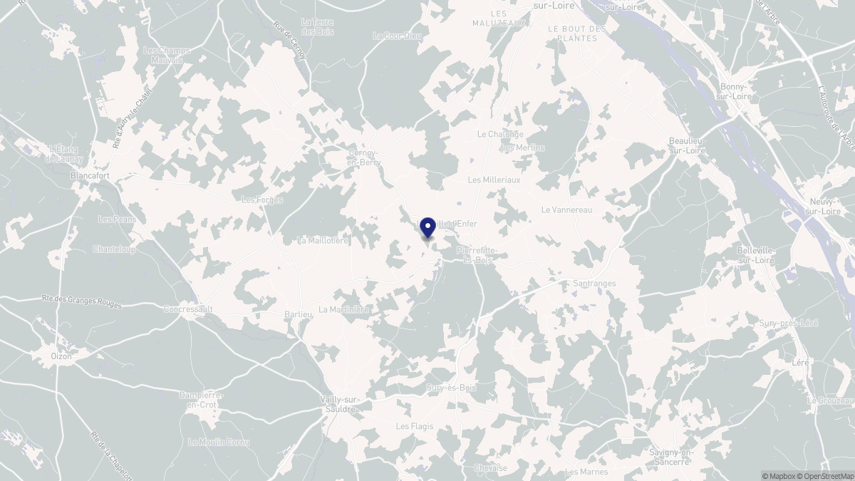 Aperçu cartographique de Pierrefitte-ès-Bois, centré sur la commune