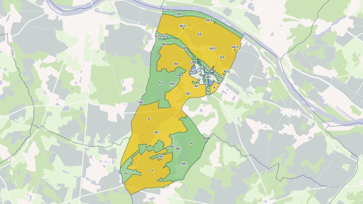 Aperçu cartographique de Saint-Aignan-le-Jaillard, centré sur la commune