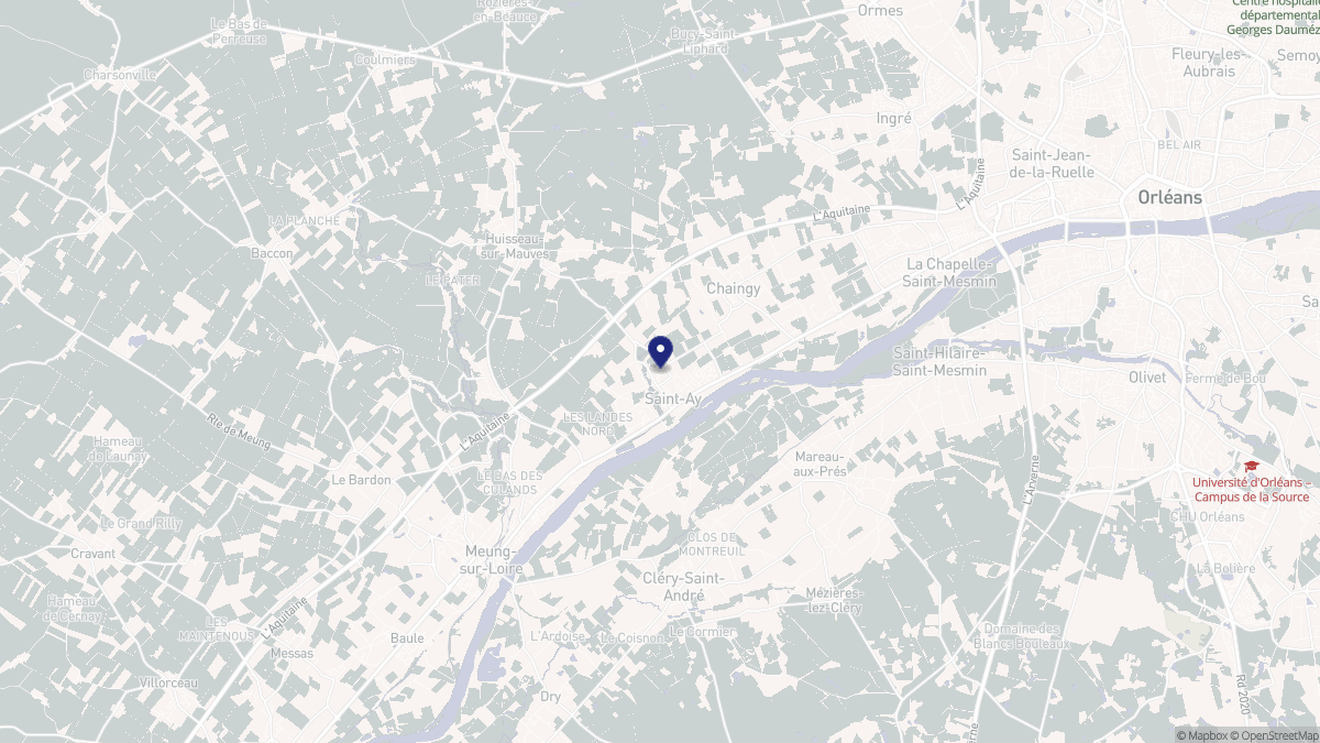Aperçu cartographique de Saint-Ay, centré sur la commune