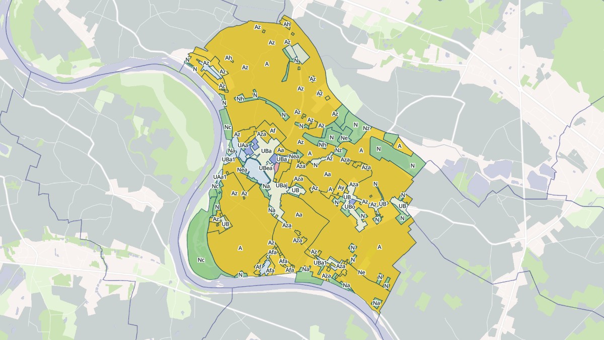 Aperçu cartographique de Saint-Benoît-sur-Loire, centré sur la commune