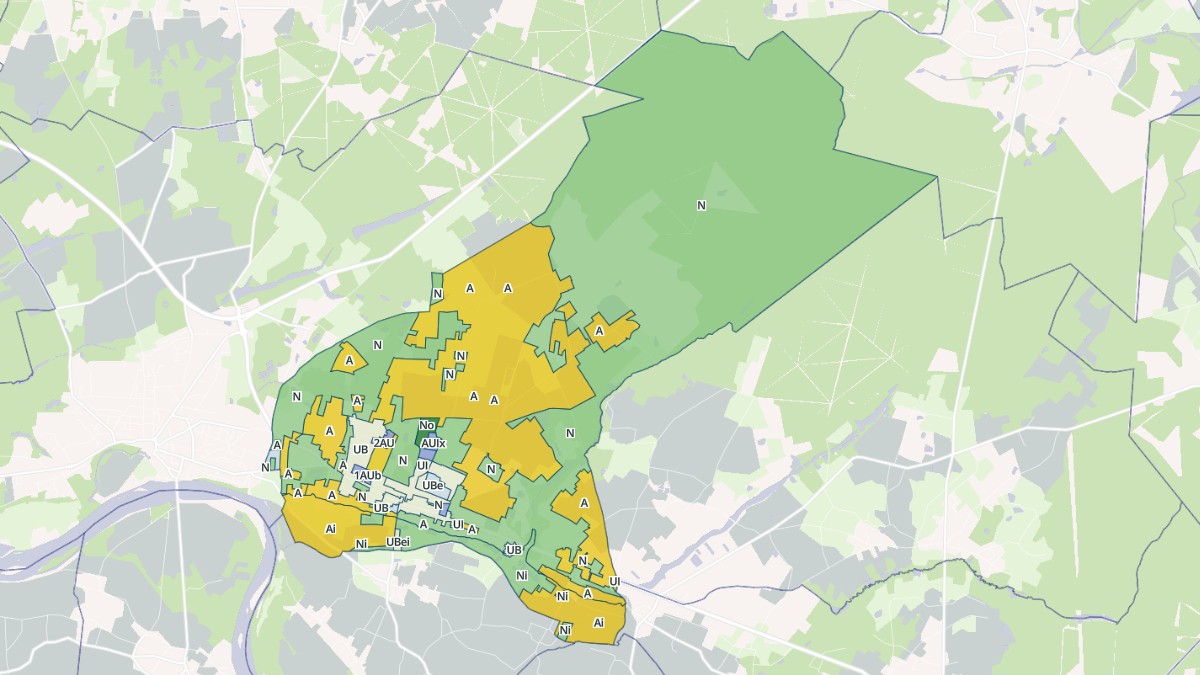 Aperçu cartographique de Saint-Martin-d'Abbat, centré sur la commune