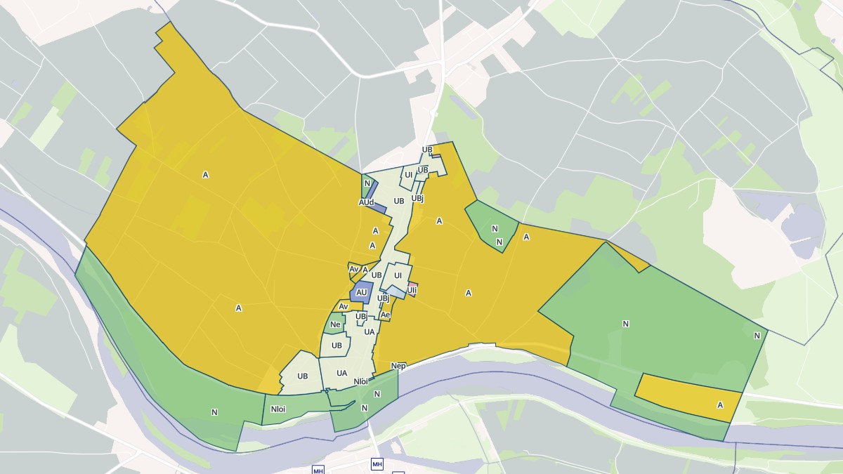 Aperçu cartographique de Saint-Père-sur-Loire, centré sur la commune