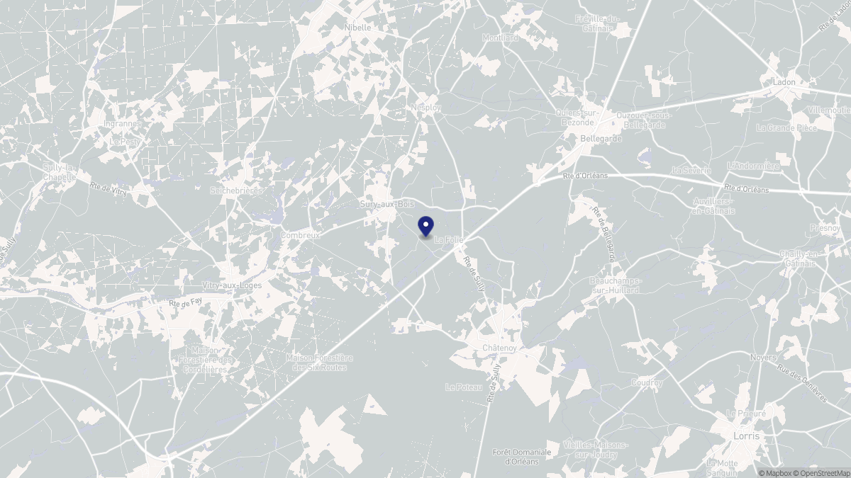 Aperçu cartographique de Sury-aux-Bois, centré sur la commune
