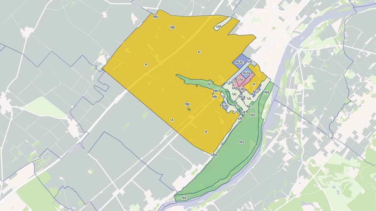 Aperçu cartographique de Tavers, centré sur la commune