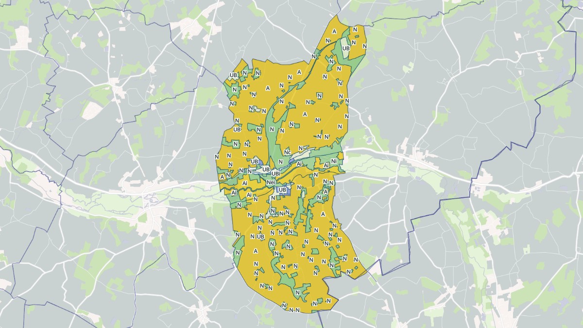 Aperçu cartographique de Triguères, centré sur la commune
