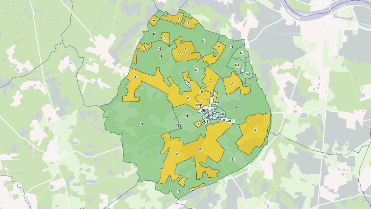 Aperçu cartographique de Viglain, centré sur la commune