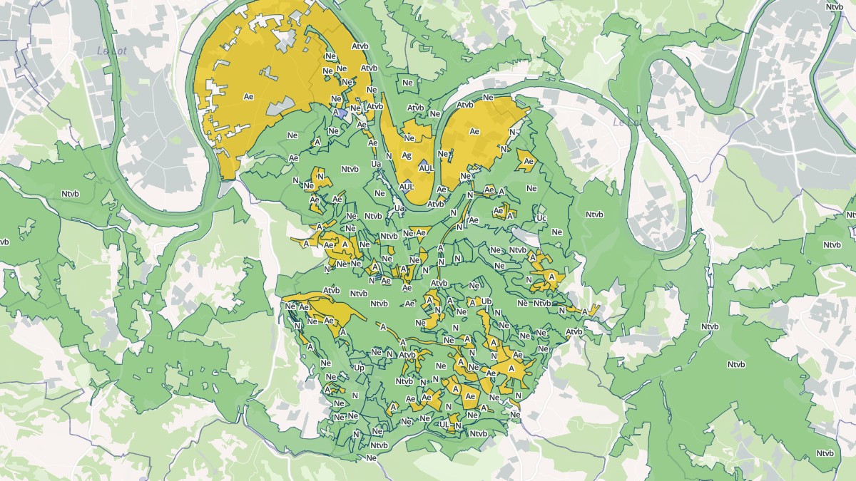 Aperçu cartographique de Albas, centré sur la commune