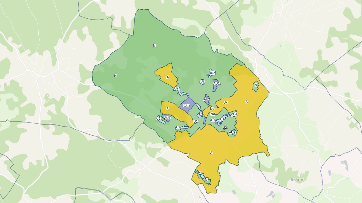 Aperçu cartographique de Beauregard, centré sur la commune