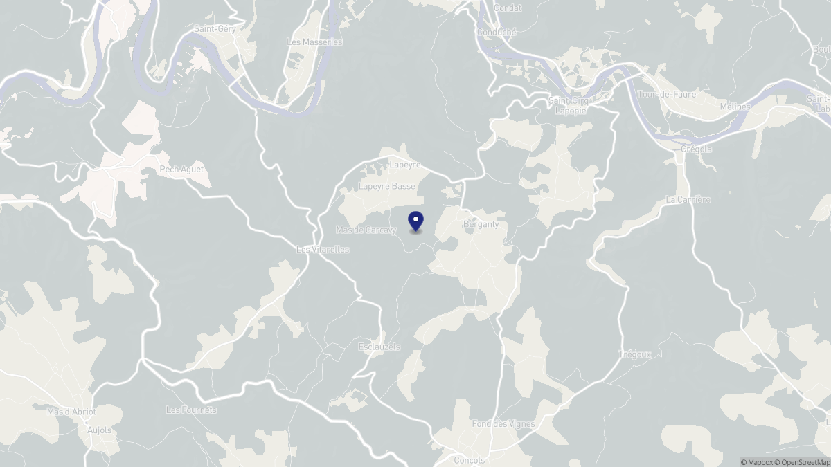 Aperçu cartographique de Berganty, centré sur la commune