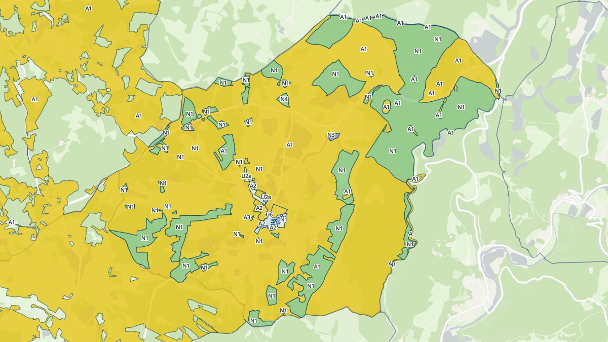 Aperçu cartographique de Blars, centré sur la commune