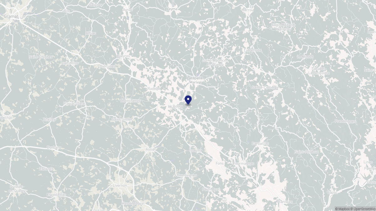 Aperçu cartographique de Le Bourg, centré sur la commune