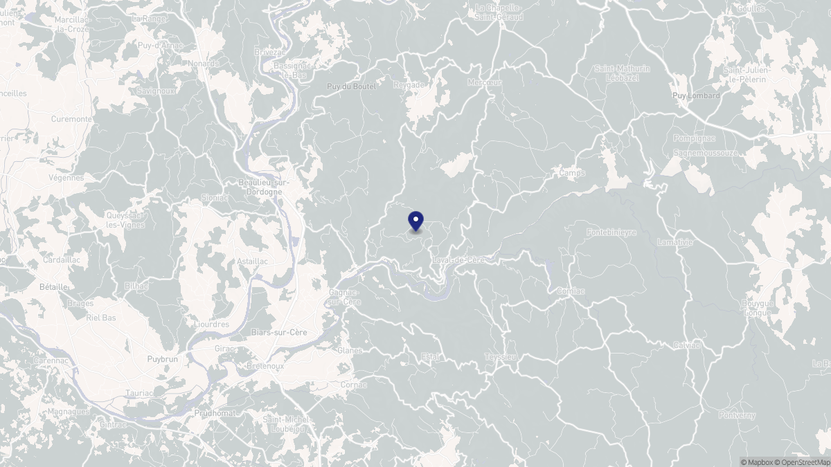 Aperçu cartographique de Cahus, centré sur la commune