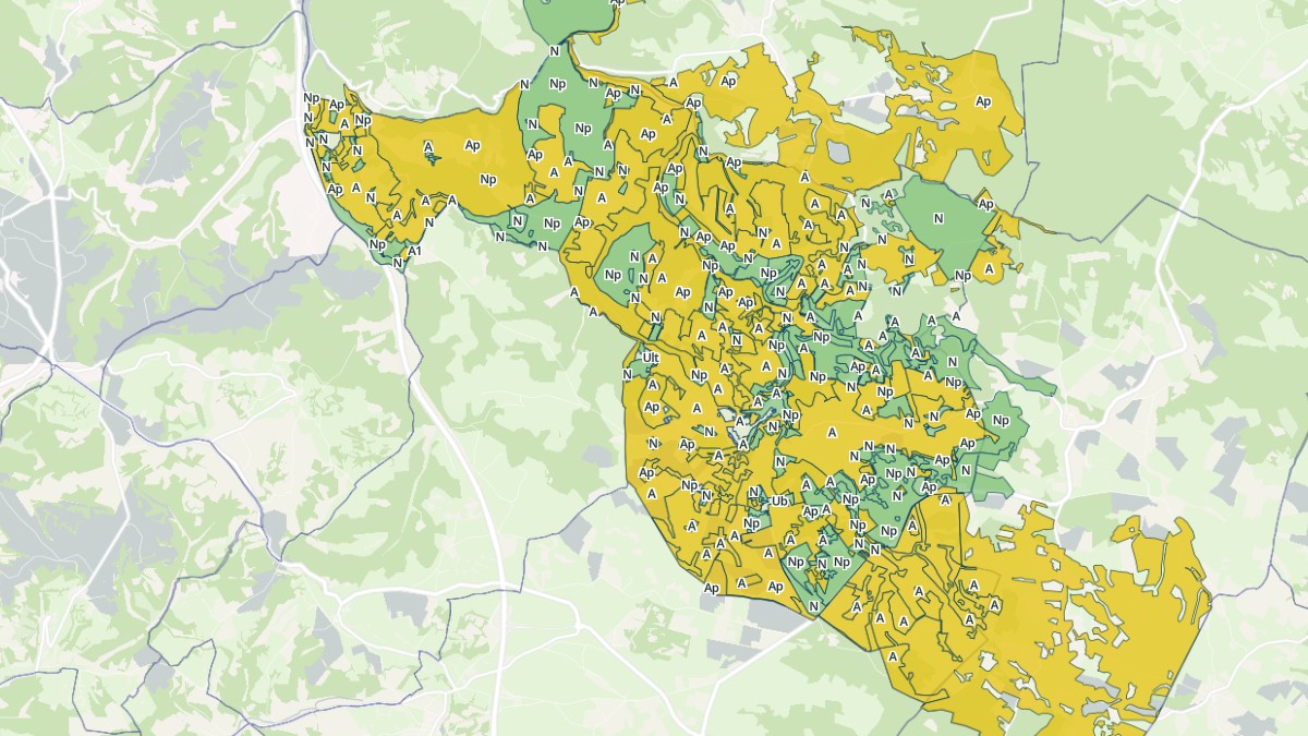 Aperçu cartographique de Carlucet, centré sur la commune